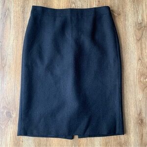 J.Crew 100% Wool NO. 2 Pencil Skirt in Black Size 4 30W